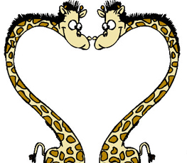 giraffe heart cartoon