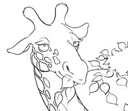 giraffe coloring pictures