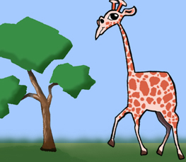 weird giraffe cartoon
